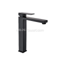 Black Square Fasucet Brass High Style Basin Farucet